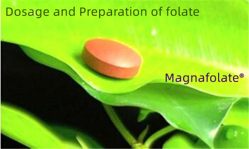 Dosagem e preparação de folato ou L-metilfolato