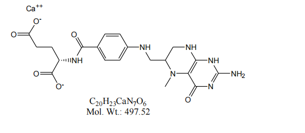 Descubra informações químicas sobre L-5-metiltetrahidrofolato de cálcio